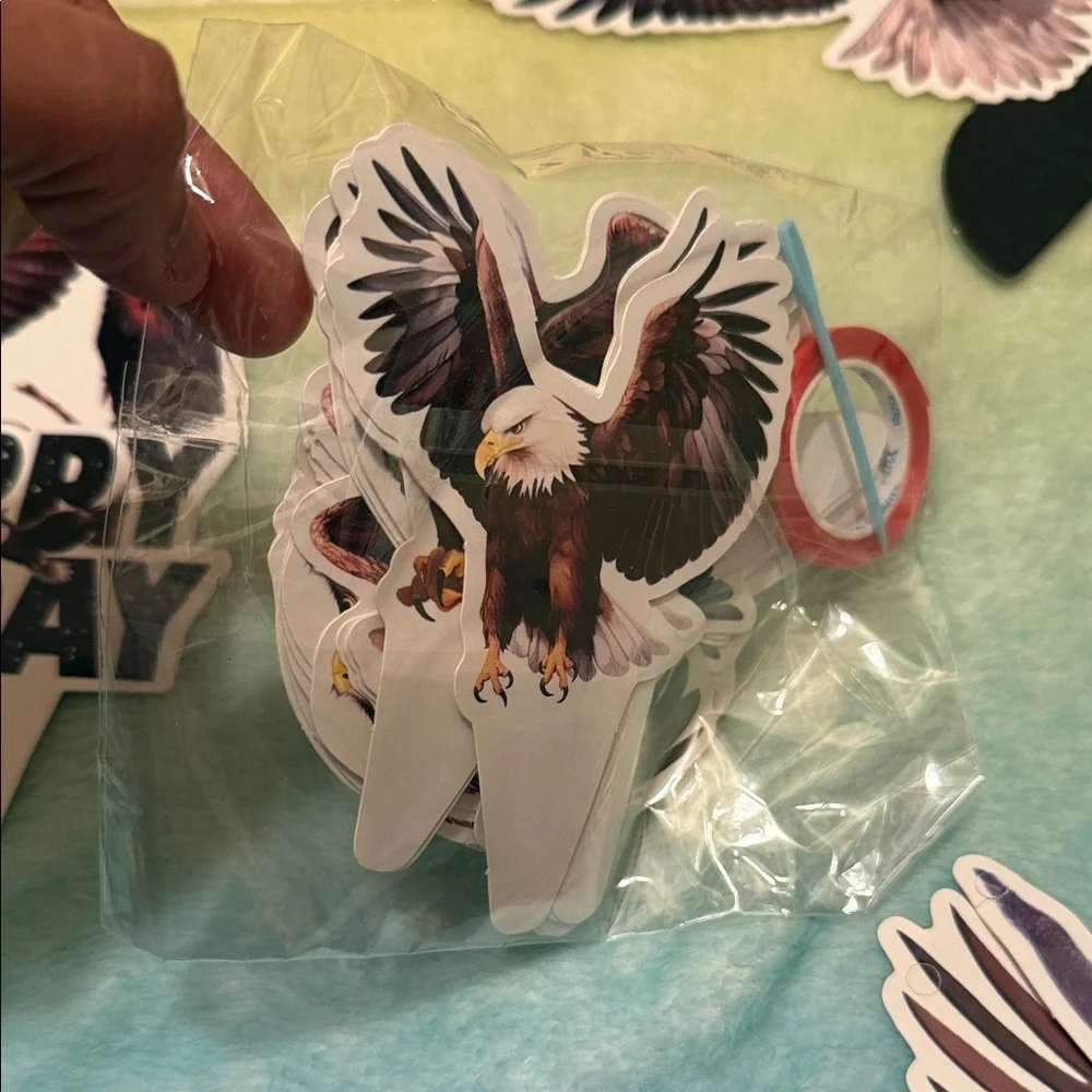 New Eagle Themed Happy Birthday Party Decorations  52 pieces